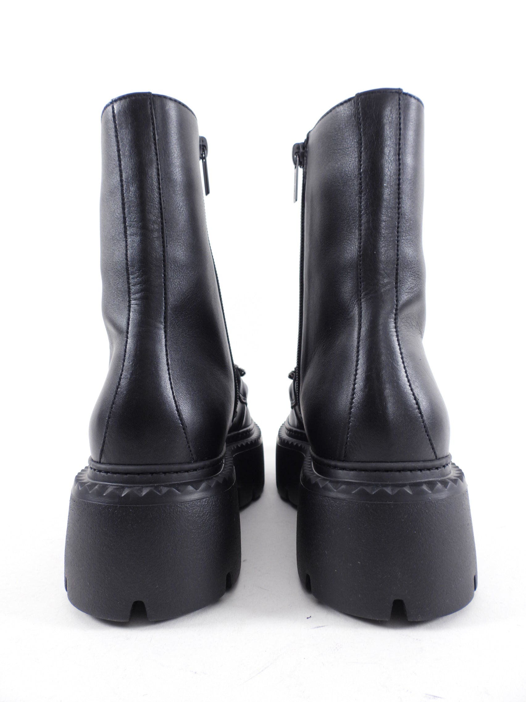 Jimmy Choo Black Leather Bryer Flat Jewelled Boot - USA 6.5
