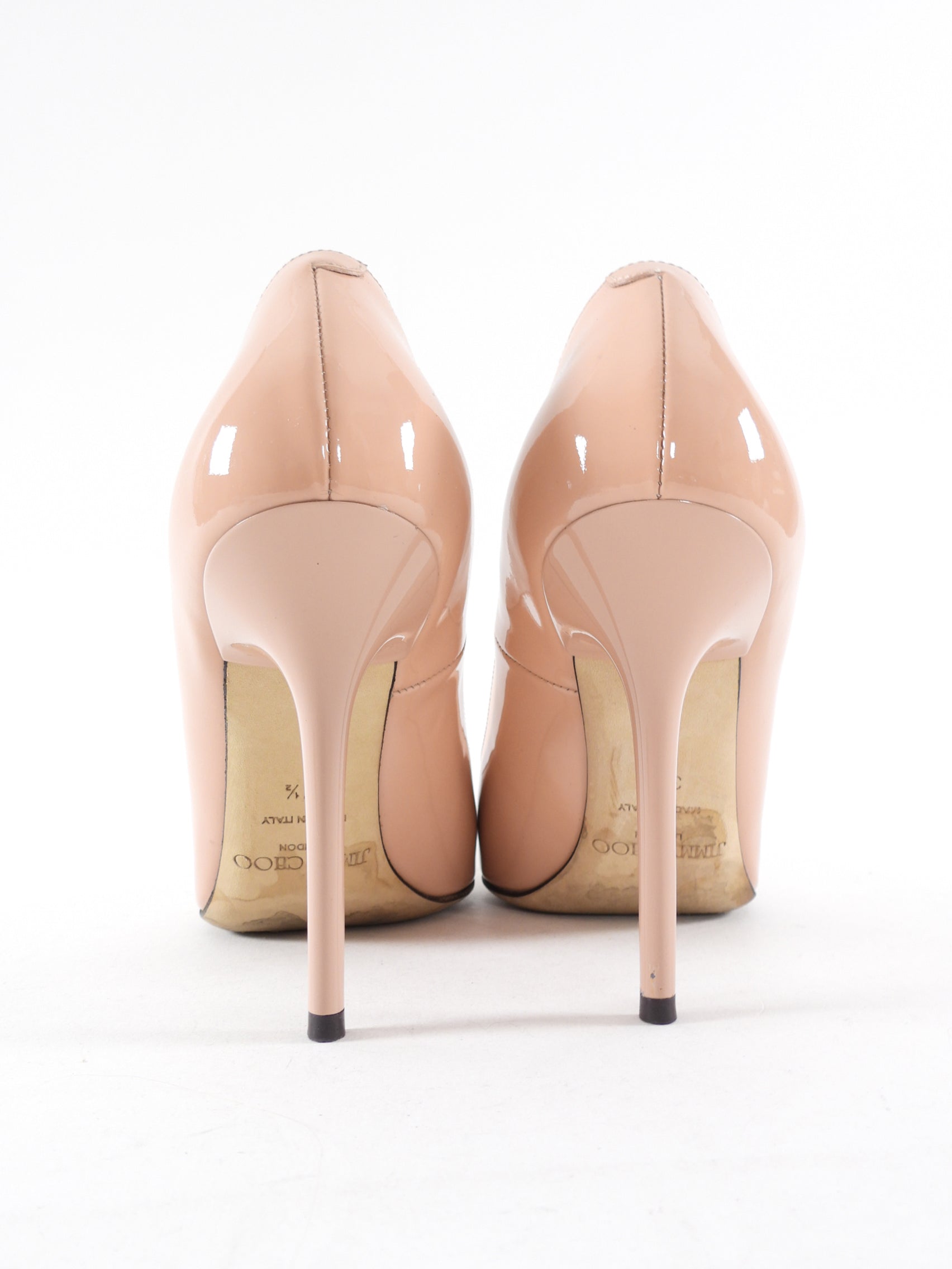 Jimmy Choo Nude Patent Pumps - 37.5