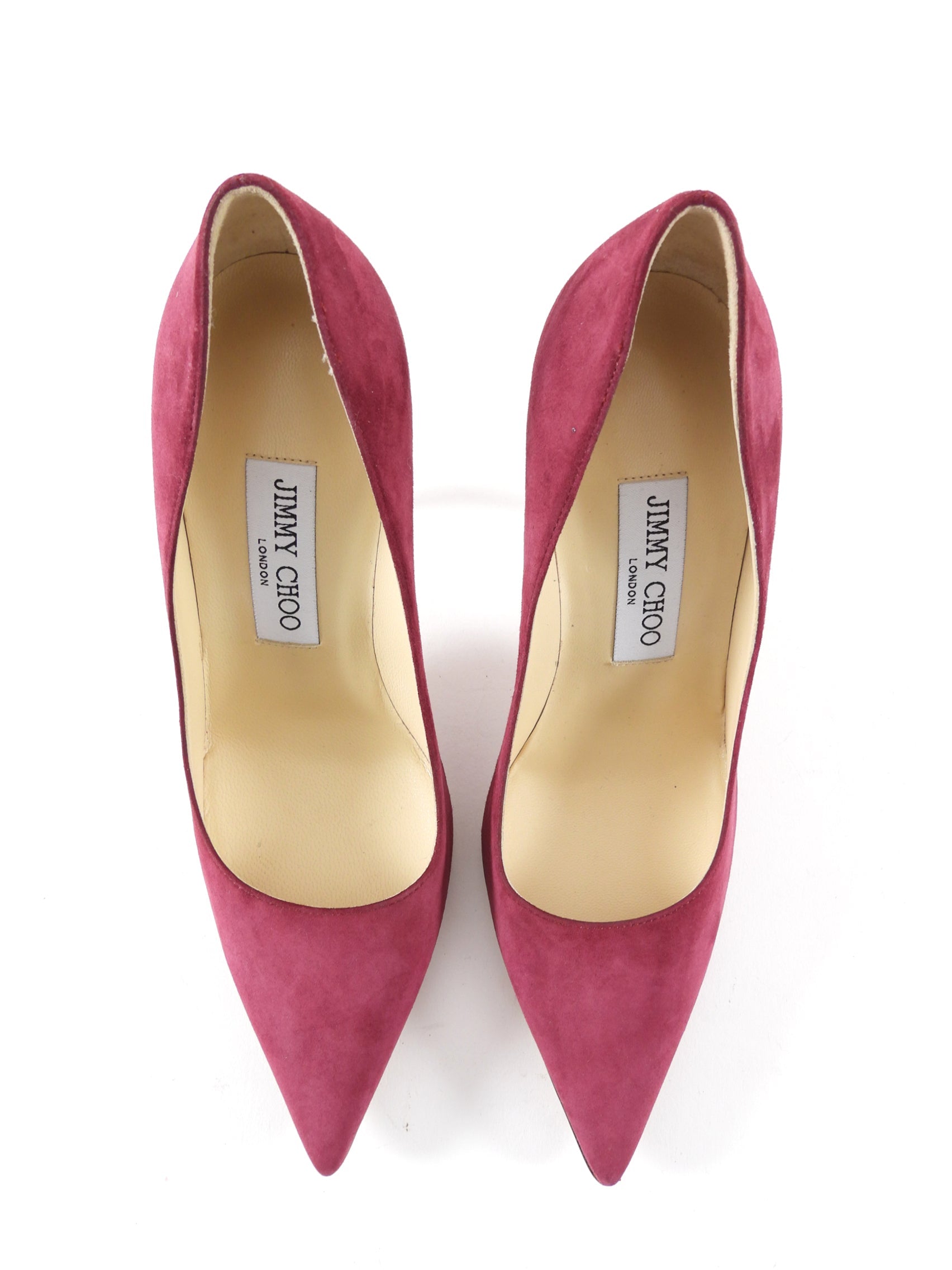 Jimmy Choo Raspberry Red Suede Pumps - 36