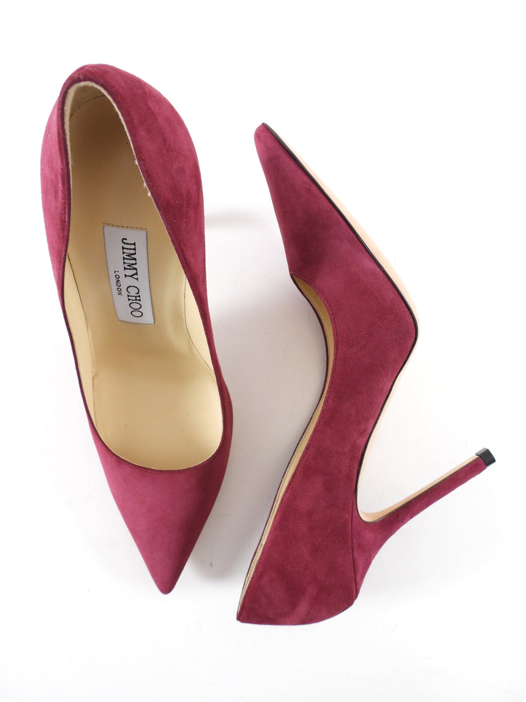 Jimmy Choo Raspberry Red Suede Pumps - 36