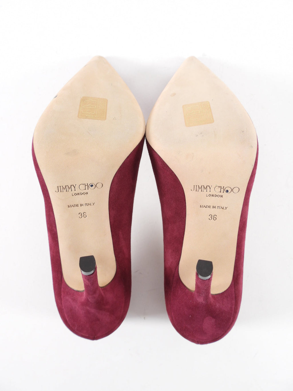 Jimmy Choo Raspberry Red Suede Pumps - 36