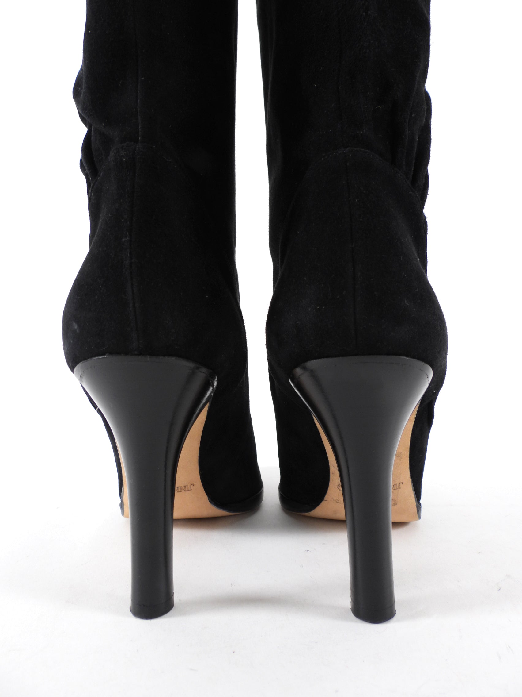 Jimmy Choo Black Suede 105mm Mid Height Boots - 40