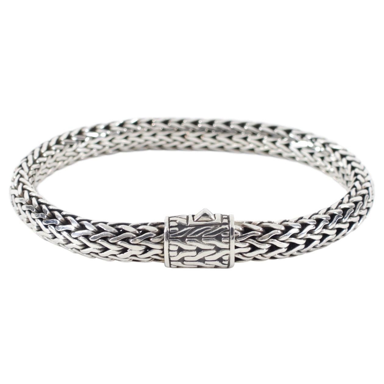 John Hardy 6.5mm Sterling Silver Tiga Woven Bracelet