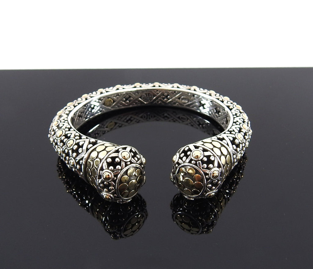 John Hardy 18k Gold and Sterling Jaisalmer Cuff Bracelet