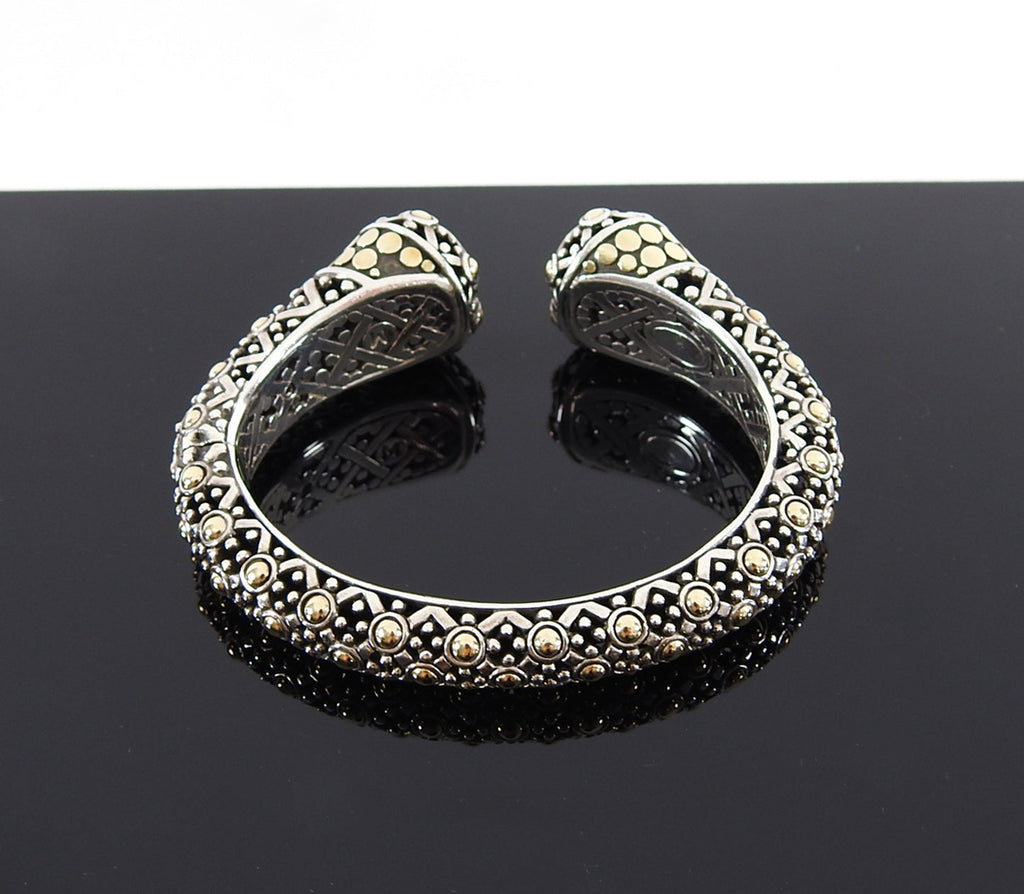 John Hardy 18k Gold and Sterling Jaisalmer Cuff Bracelet
