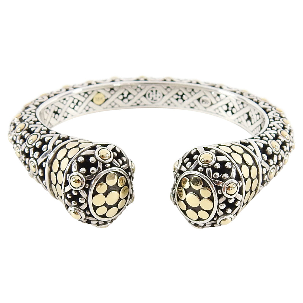 John Hardy 18k Gold and Sterling Jaisalmer Cuff Bracelet