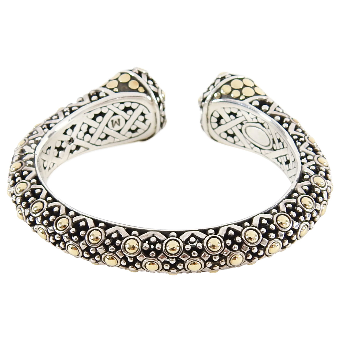 John Hardy 18k Gold and Sterling Jaisalmer Cuff Bracelet