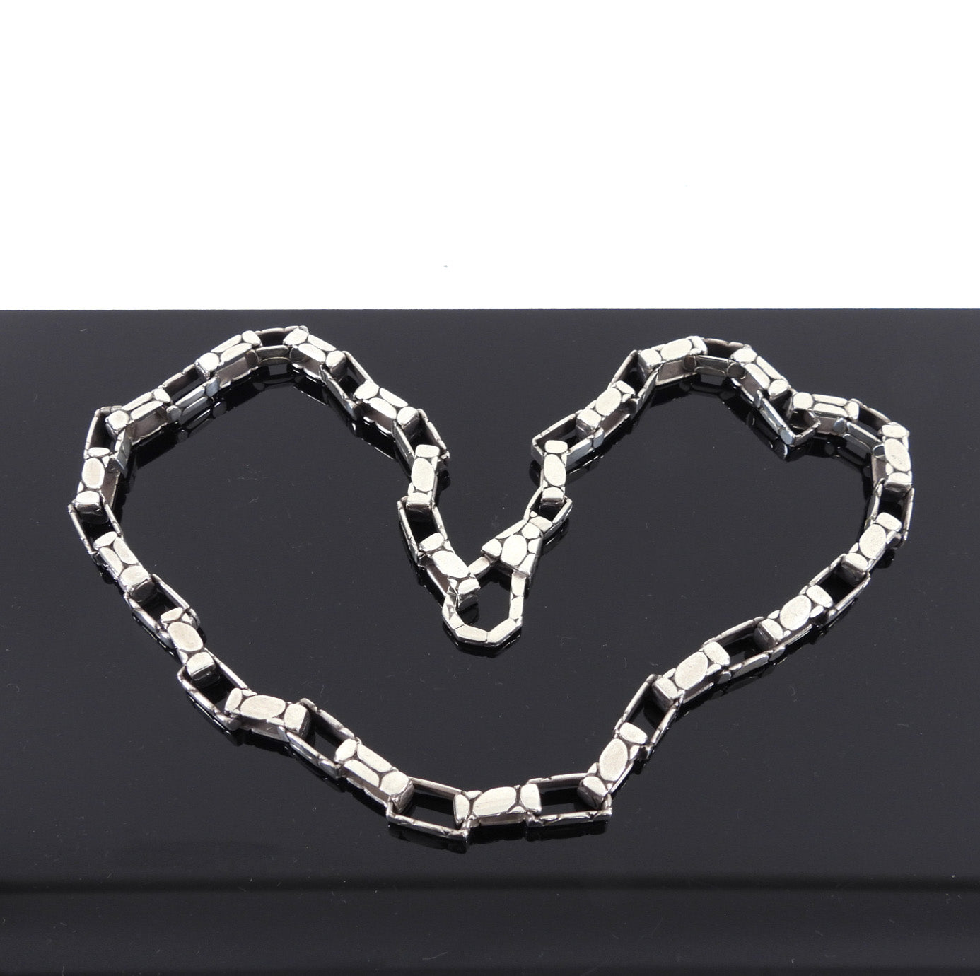 John Hardy Vintage Sterling Silver Box Chain Necklace