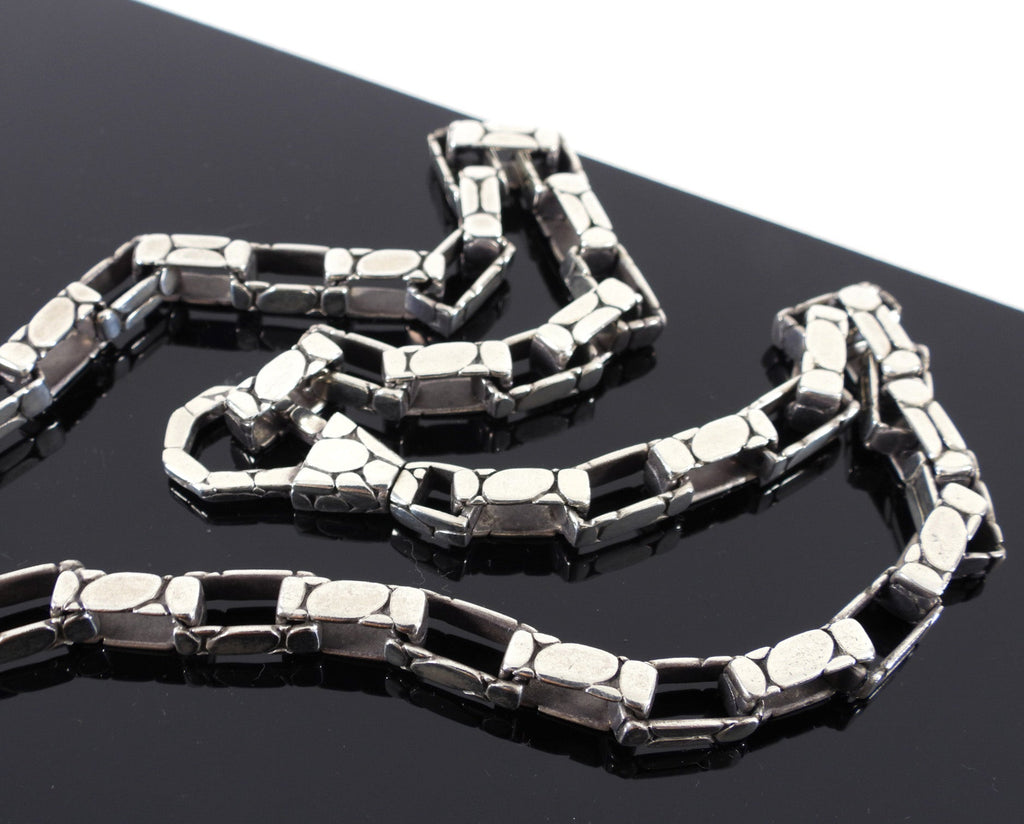 John Hardy Vintage Sterling Silver Box Chain Necklace