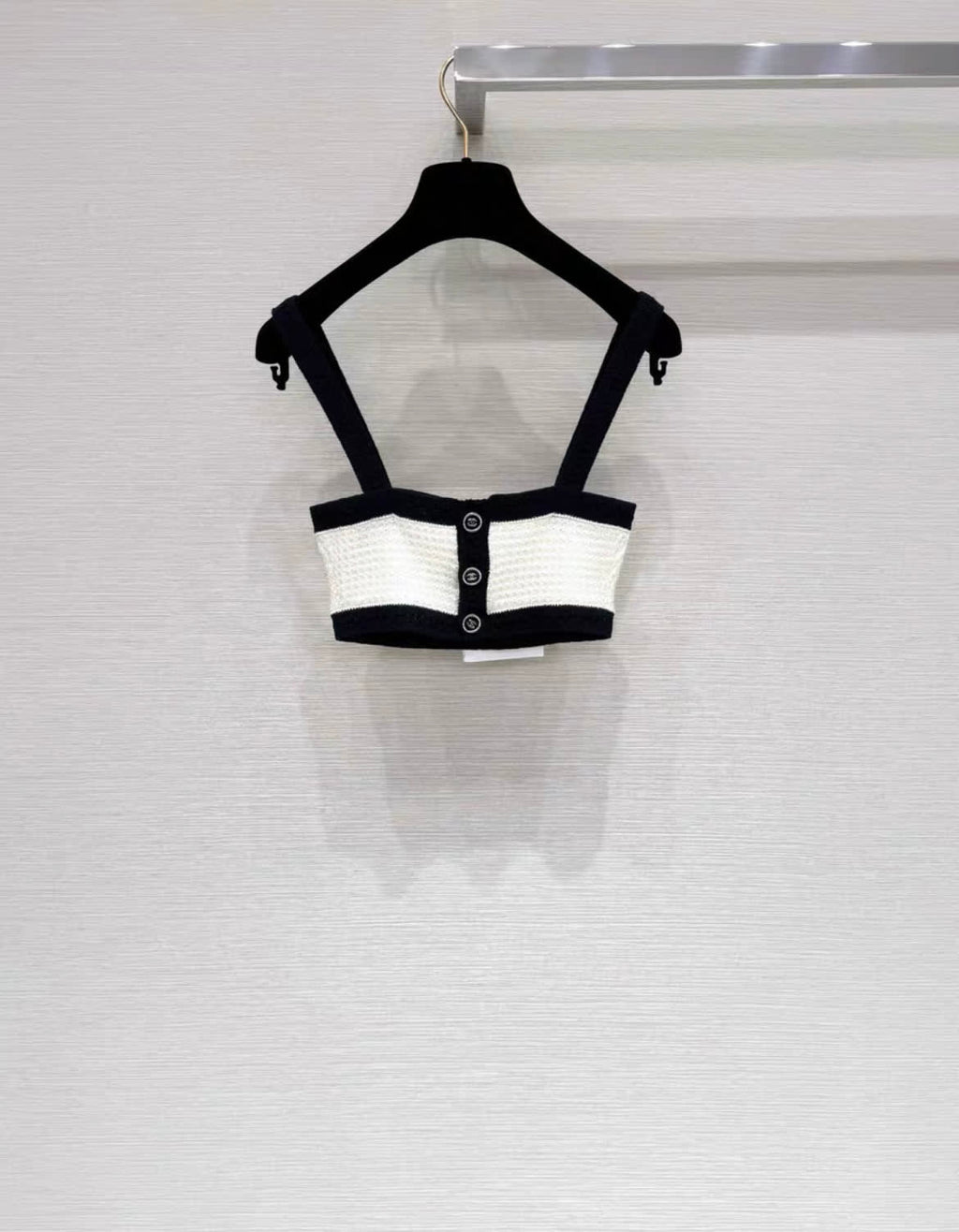 Chanel 24ss black and white top