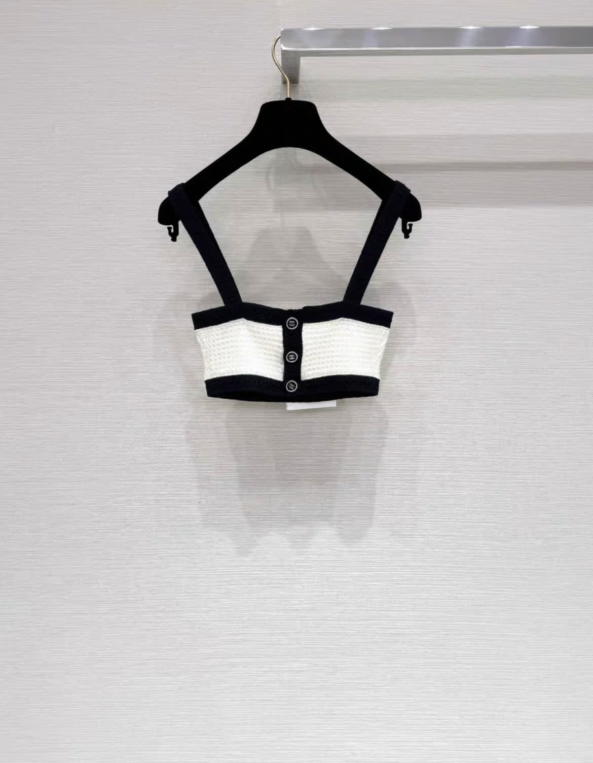 Chanel 24ss black and white top