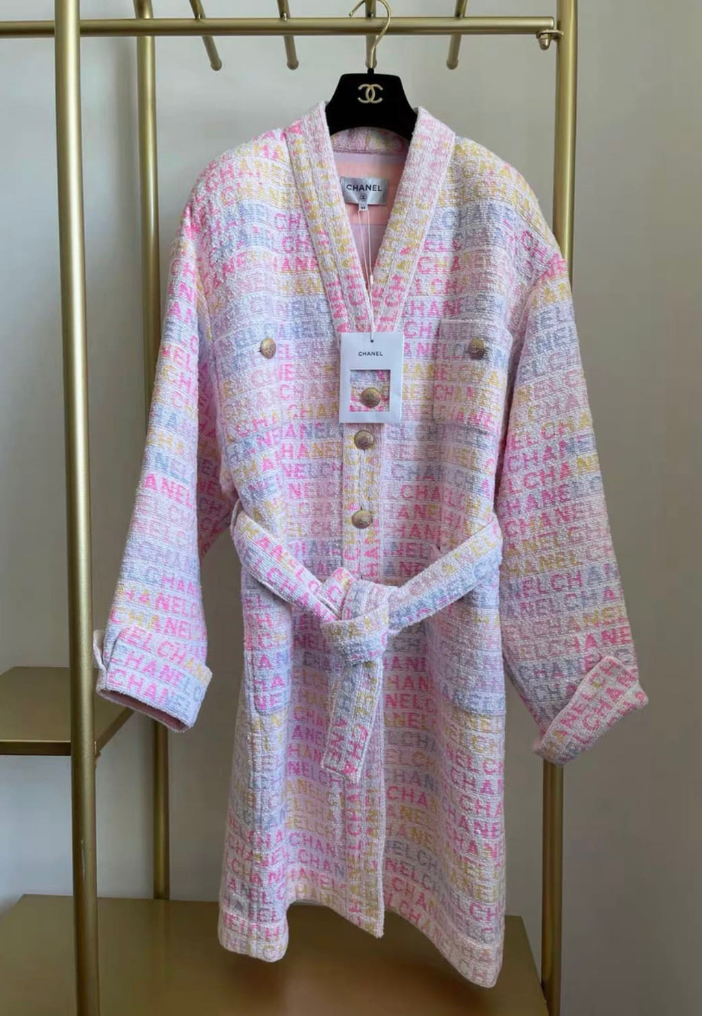 Chanel 2024 cruise multicolour pink coat