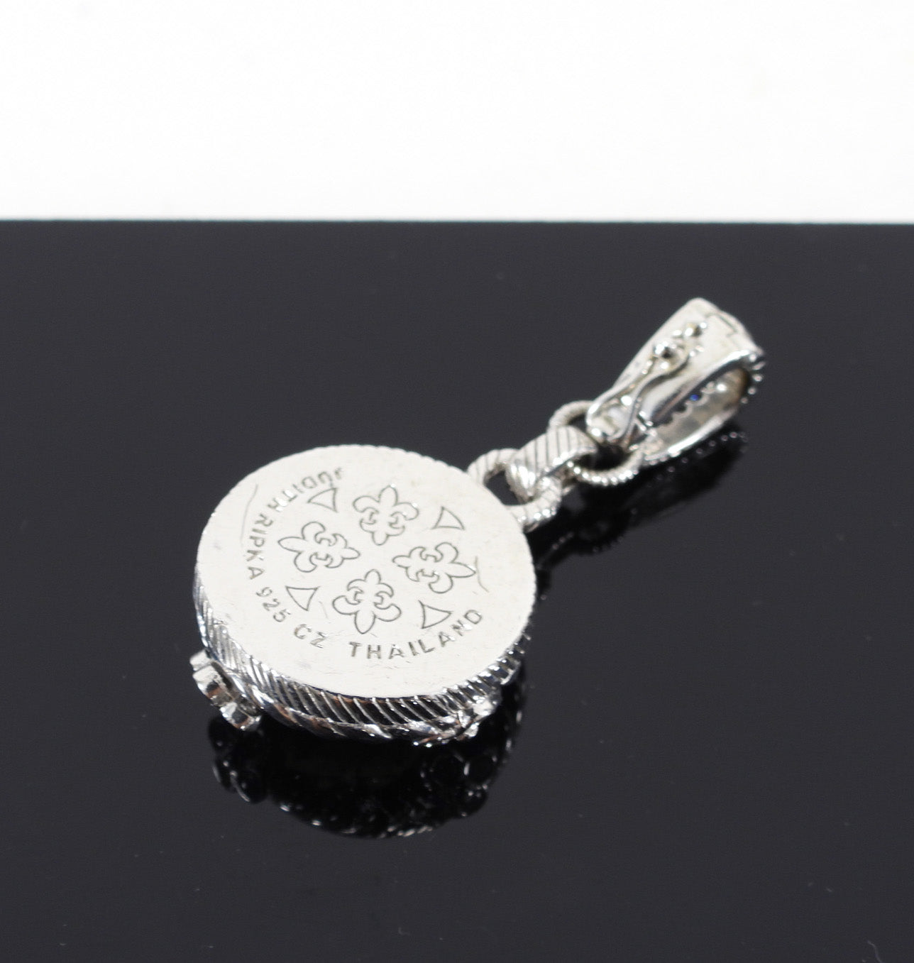Judith Ripka Sterling Silver Cubic Citrine Pendant