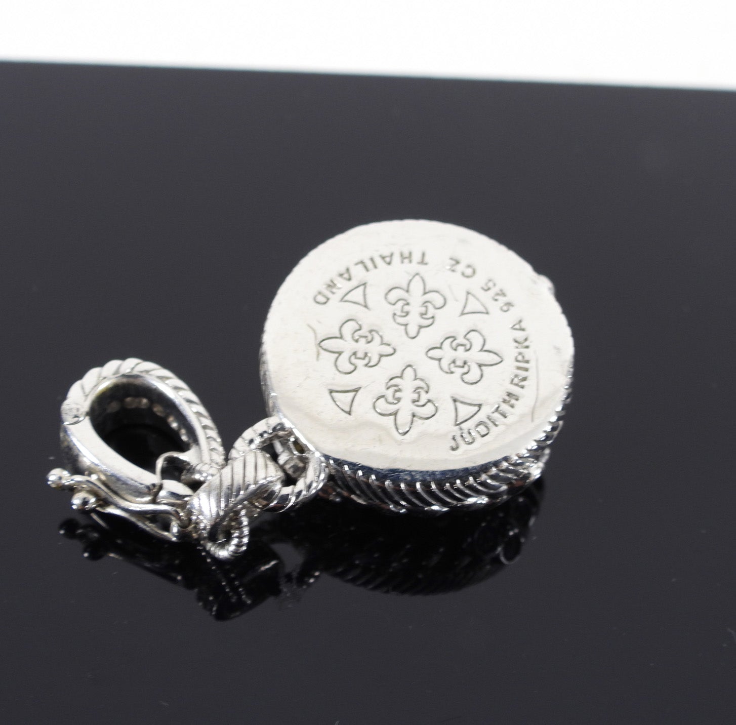 Judith Ripka Sterling Silver Cubic Citrine Pendant