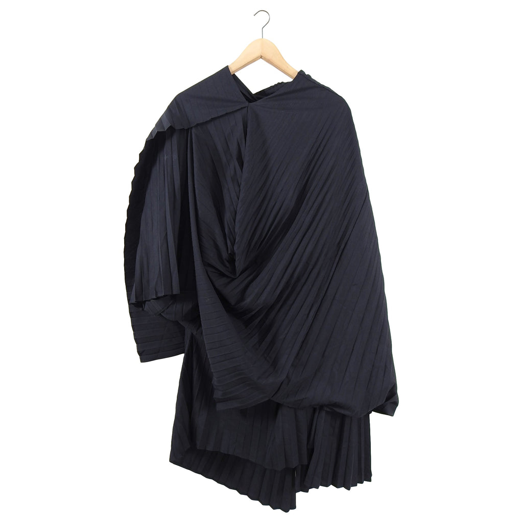 Junya Watanabe 2018 Black Avant Garde Layered Pleat Dress - M