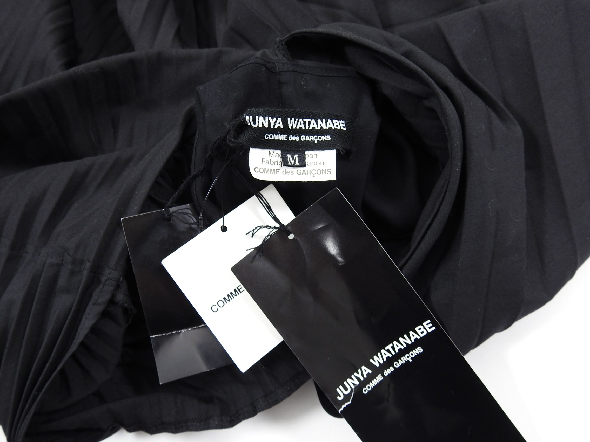 Junya Watanabe 2018 Black Avant Garde Layered Pleat Dress - M