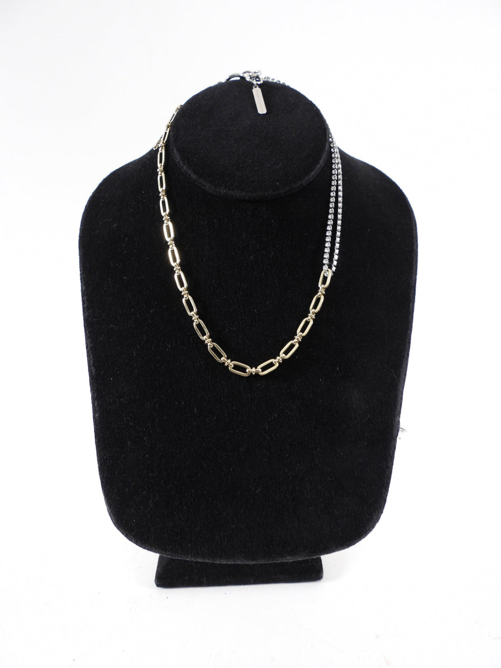 Justine Clenquet Goldtone Chain and Crystal Jamie Necklace