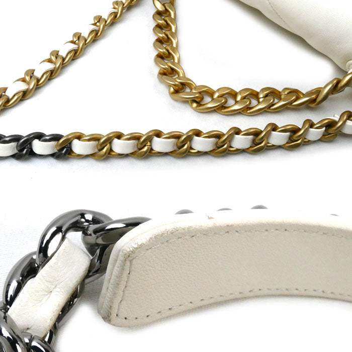 Chanel 19 Chain Shoulder Bag White