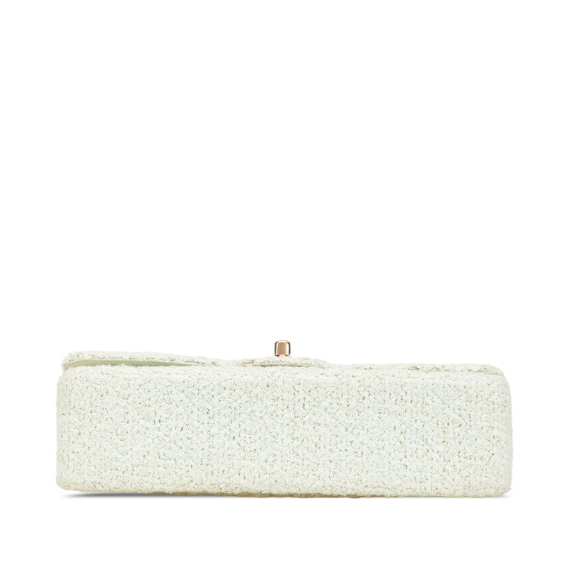Chanel Coco Mark Matelasse 25 Tweed Leather Shoulder Bag