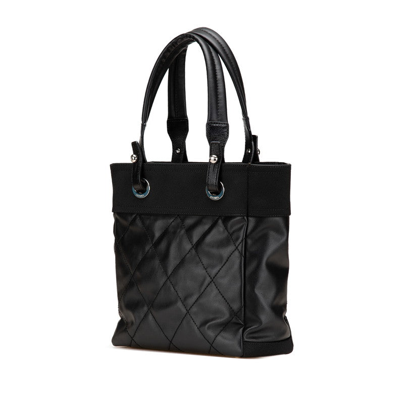 Chanel Paris Biarritz Leather Coated Canvas 2way Bag