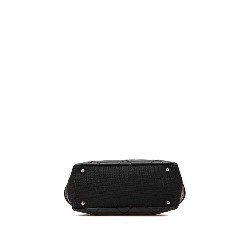 Chanel Paris Biarritz Leather Coated Canvas 2way Bag