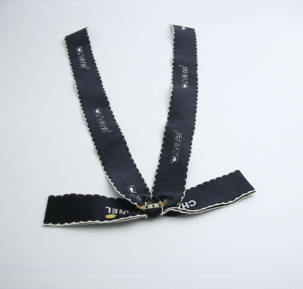 Chanel Vintage 1981-85 Silk Bow Long Ribbon Brooch