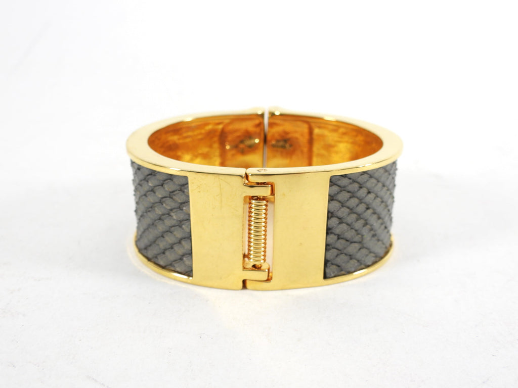 Kara Ross Python and Onyx Cuff Bracelet