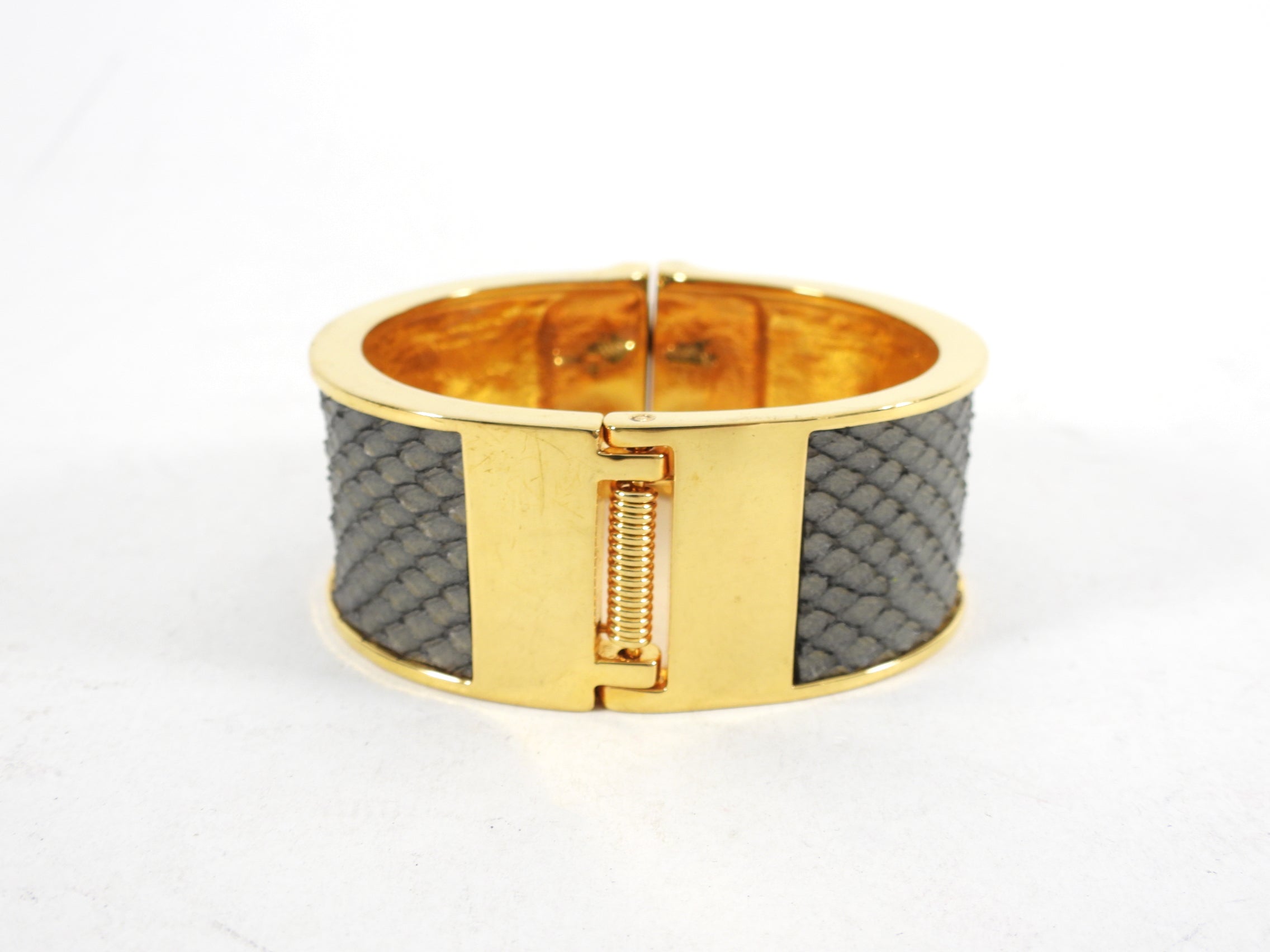 Kara Ross Python and Onyx Cuff Bracelet
