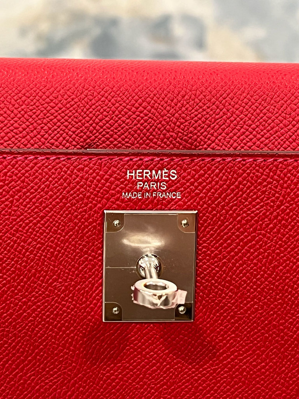 HERMÈS KELLY 32 EPSOM LEATHER ROUGE BAG