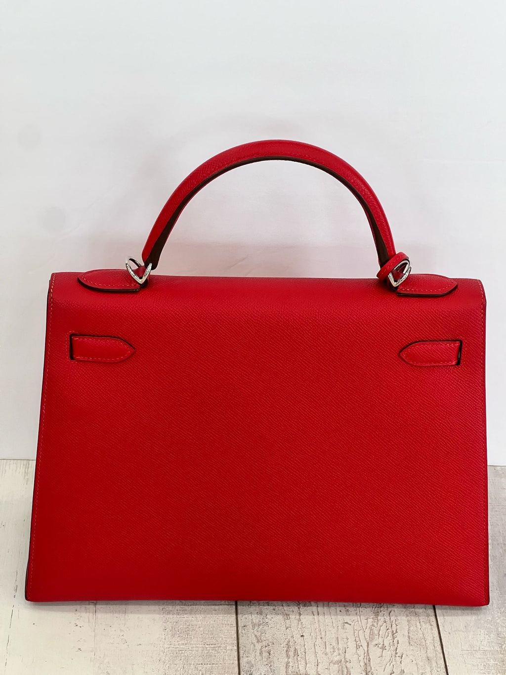 HERMÈS KELLY 32 EPSOM LEATHER ROUGE BAG