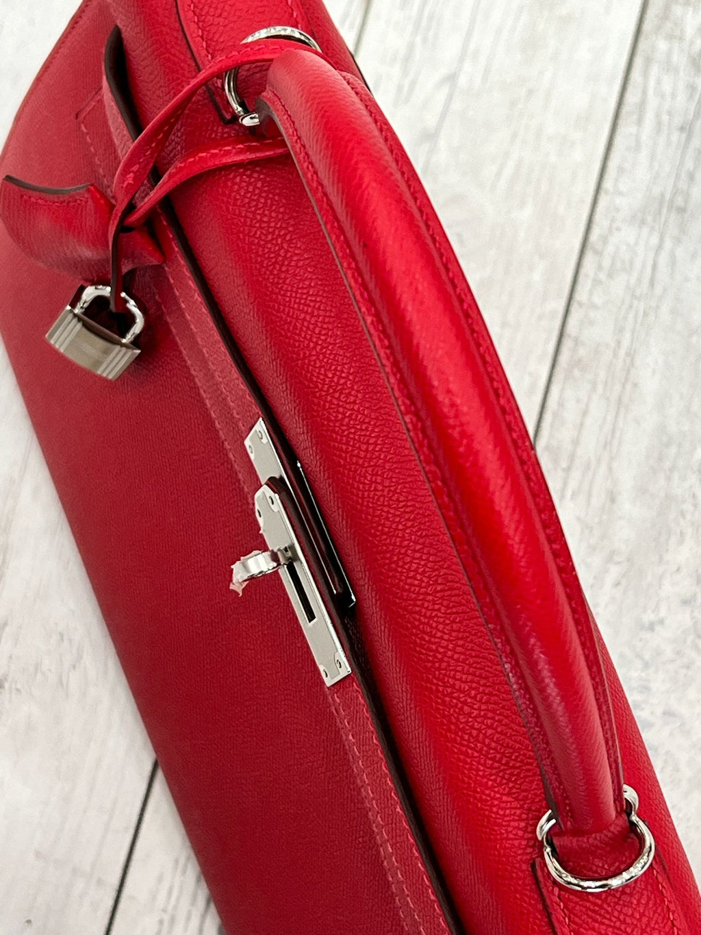 HERMÈS KELLY 32 EPSOM LEATHER ROUGE BAG