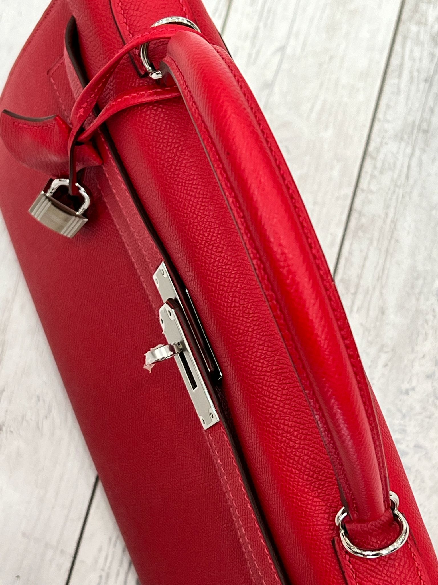 HERMÈS KELLY 32 EPSOM LEATHER ROUGE BAG