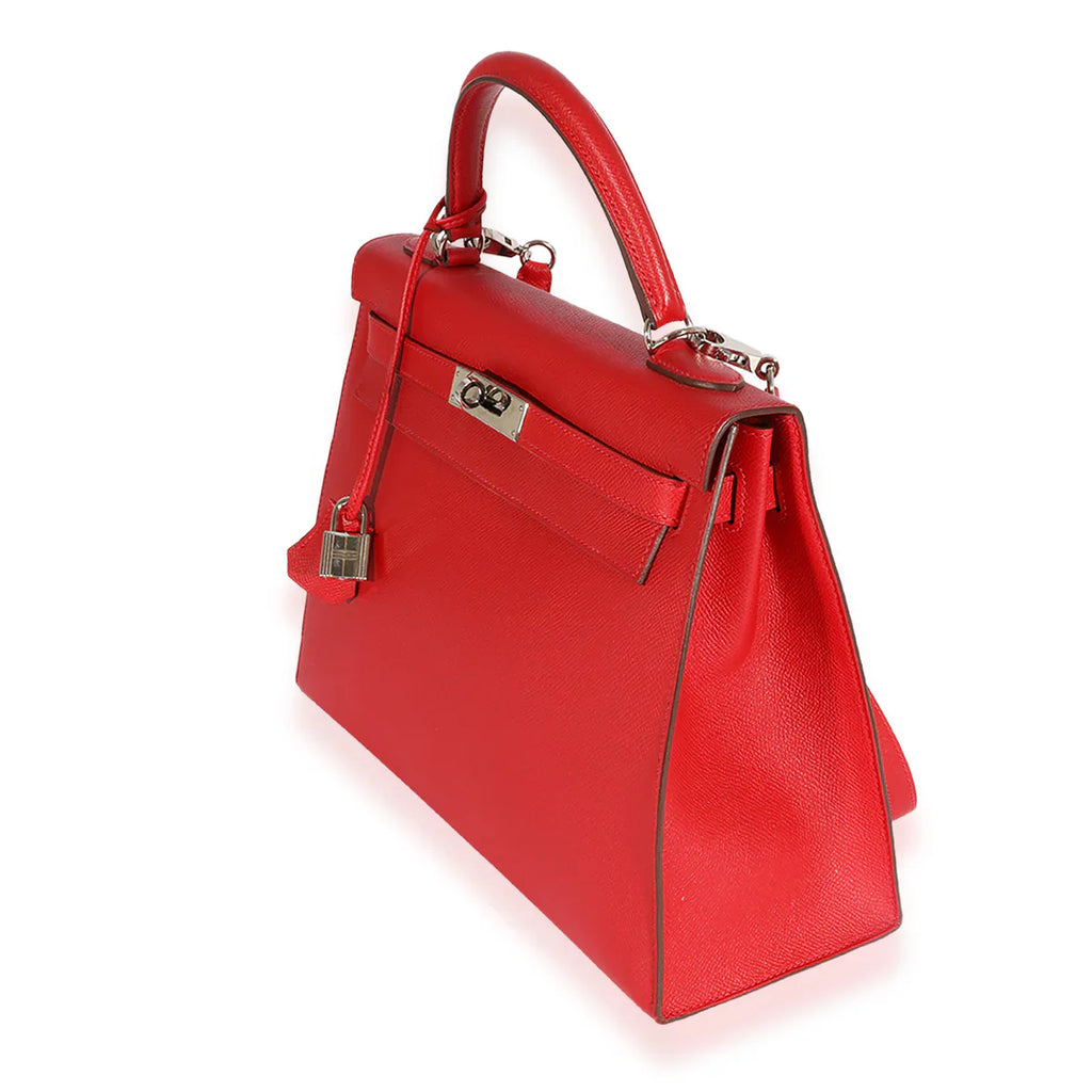 HERMÈS KELLY 32 EPSOM LEATHER ROUGE BAG