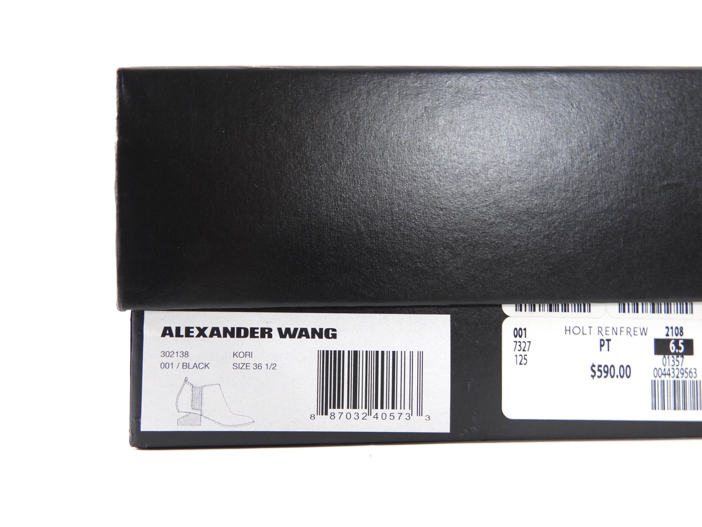 Alexander Wang Black Leather Kori Ankle Boots - 36.5