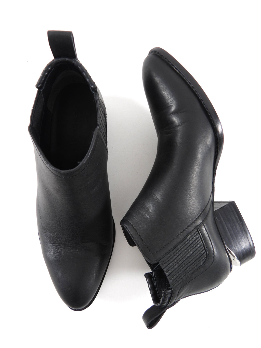 Alexander Wang Black Leather Kori Ankle Boots - 36.5
