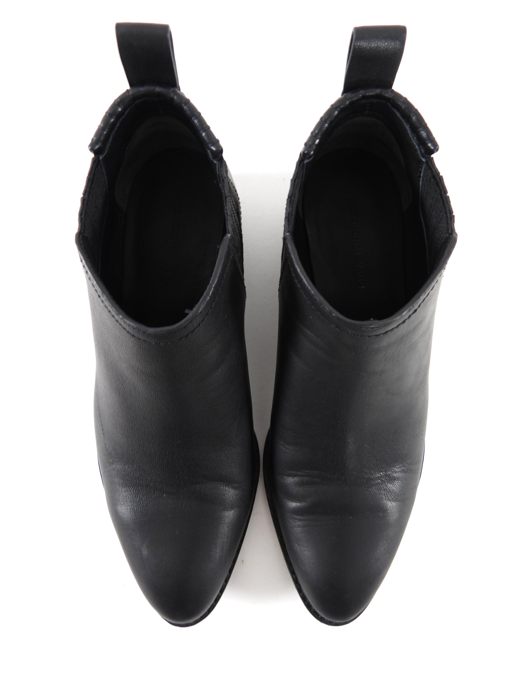Alexander Wang Black Leather Kori Ankle Boots - 36.5