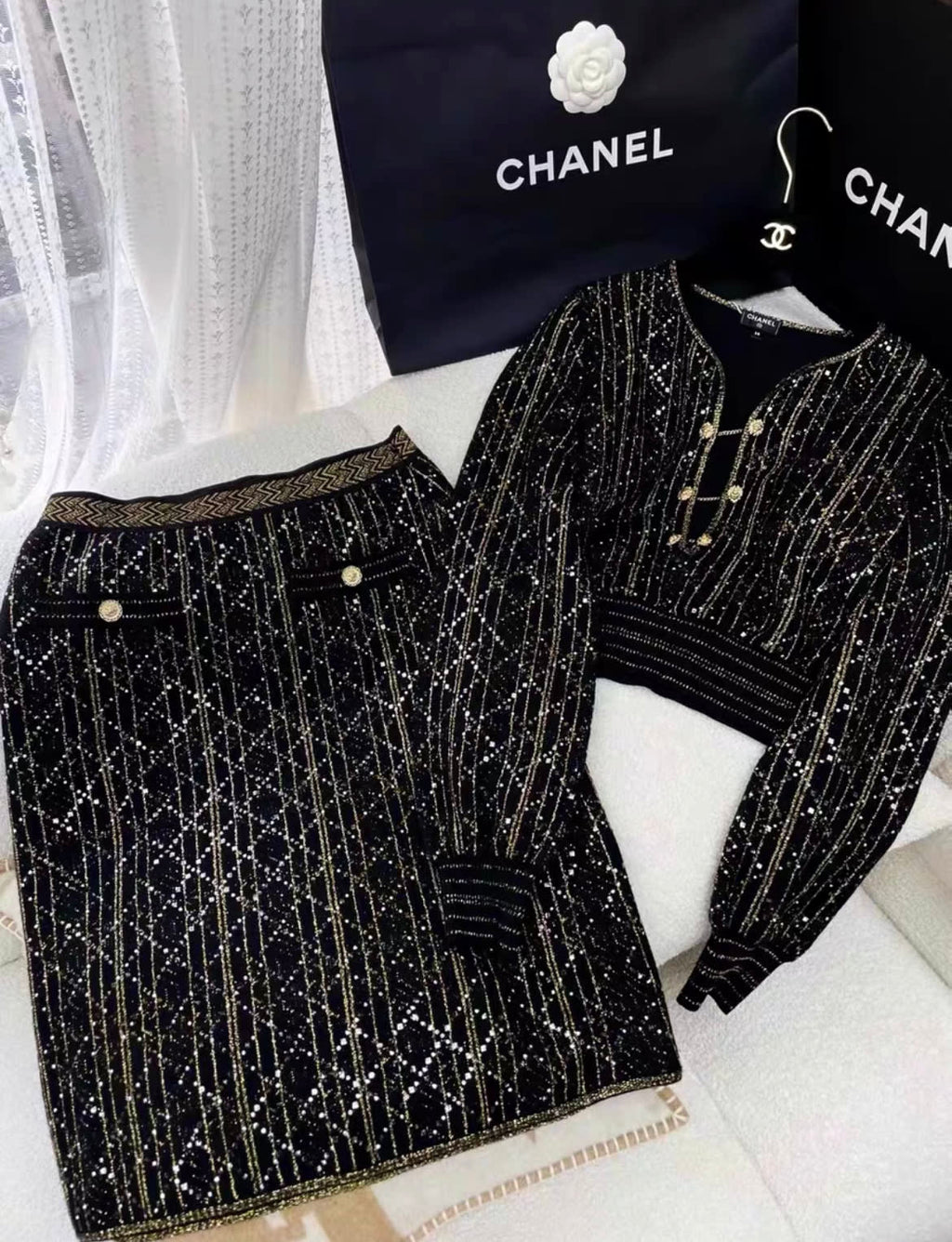 Chanel 20A high end set of top size 38 and skirt size 36