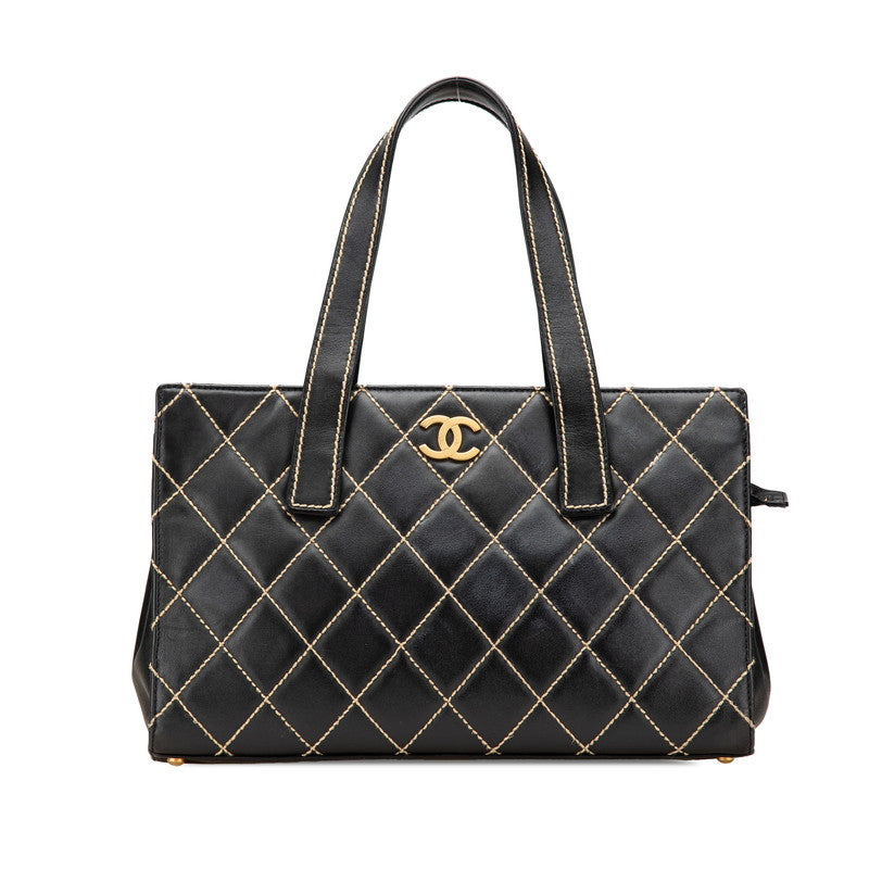 Chanel Wild Stitch Coco Mark Lambskin Tote Bag