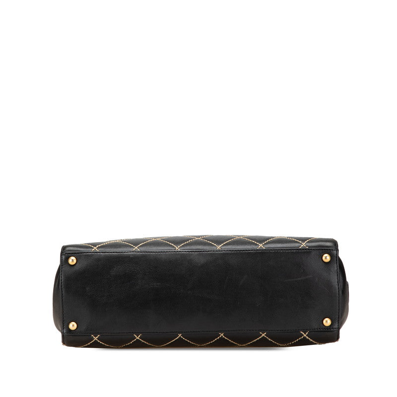 Chanel Wild Stitch Coco Mark Lambskin Tote Bag
