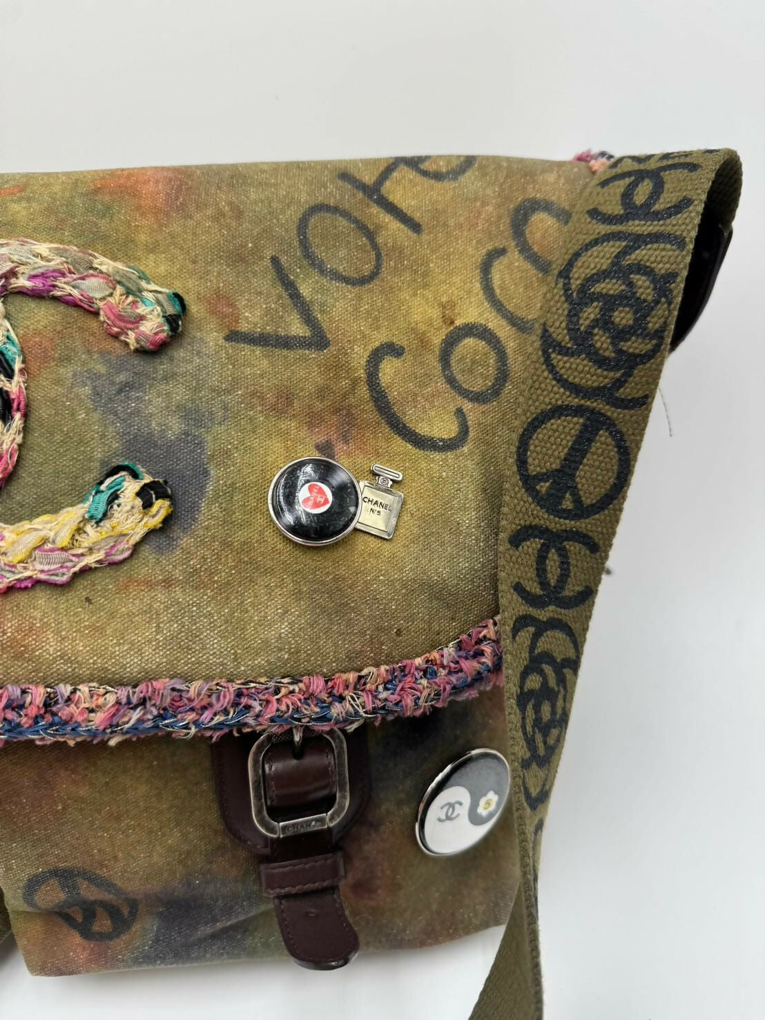 Chanel Graffiti Canvas Messenger Bag – Large Size