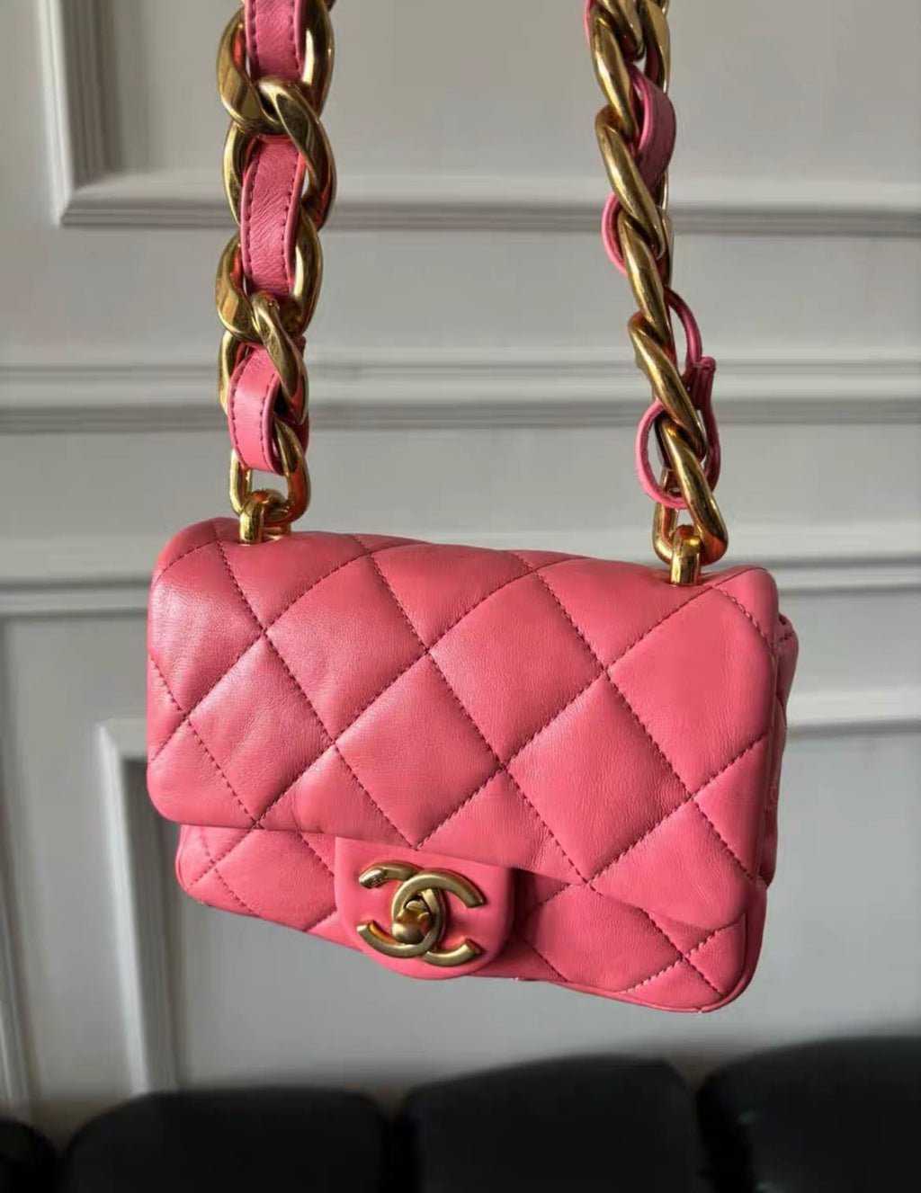 Chanel 22S Funky Town Flap Bag Pink Calfskin