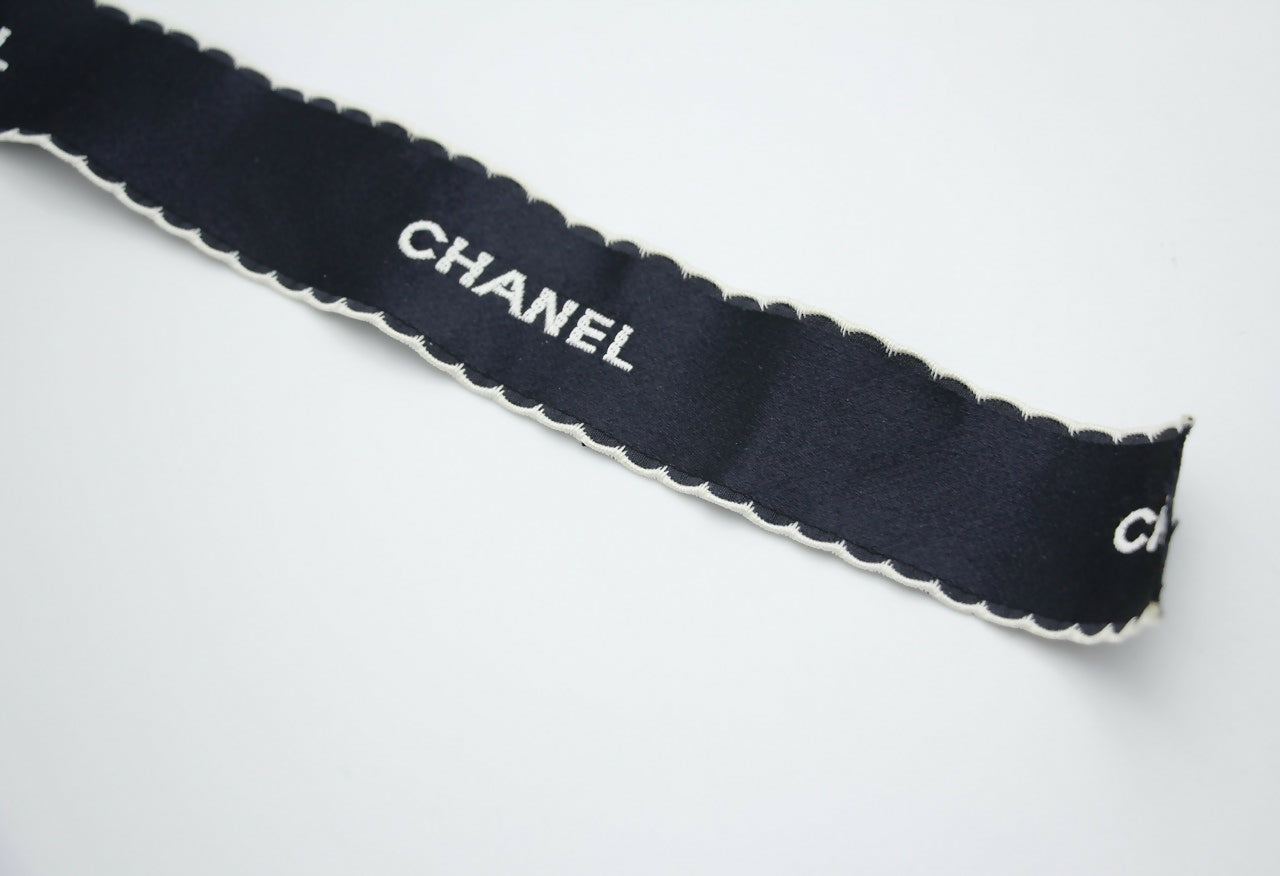 Chanel Vintage 1981-85 Silk Bow Long Ribbon Brooch