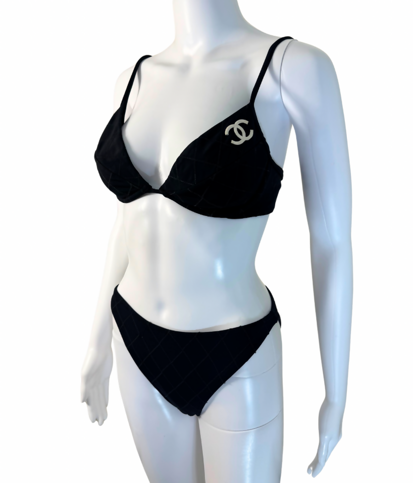 Chanel Vintage Cruise 1994 Logo-Documented Bikini