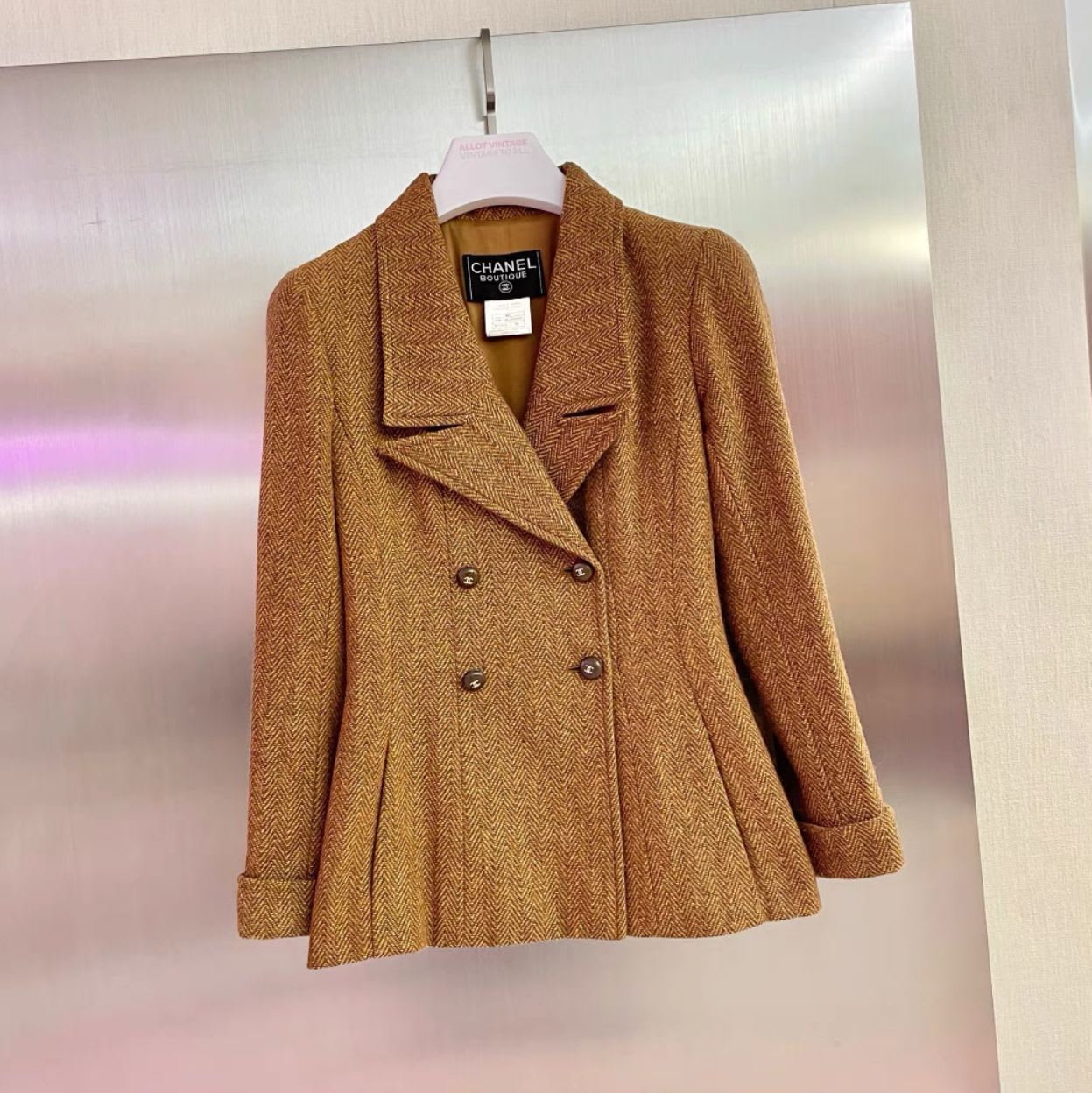 Vintage Chanel brown tweed jacket