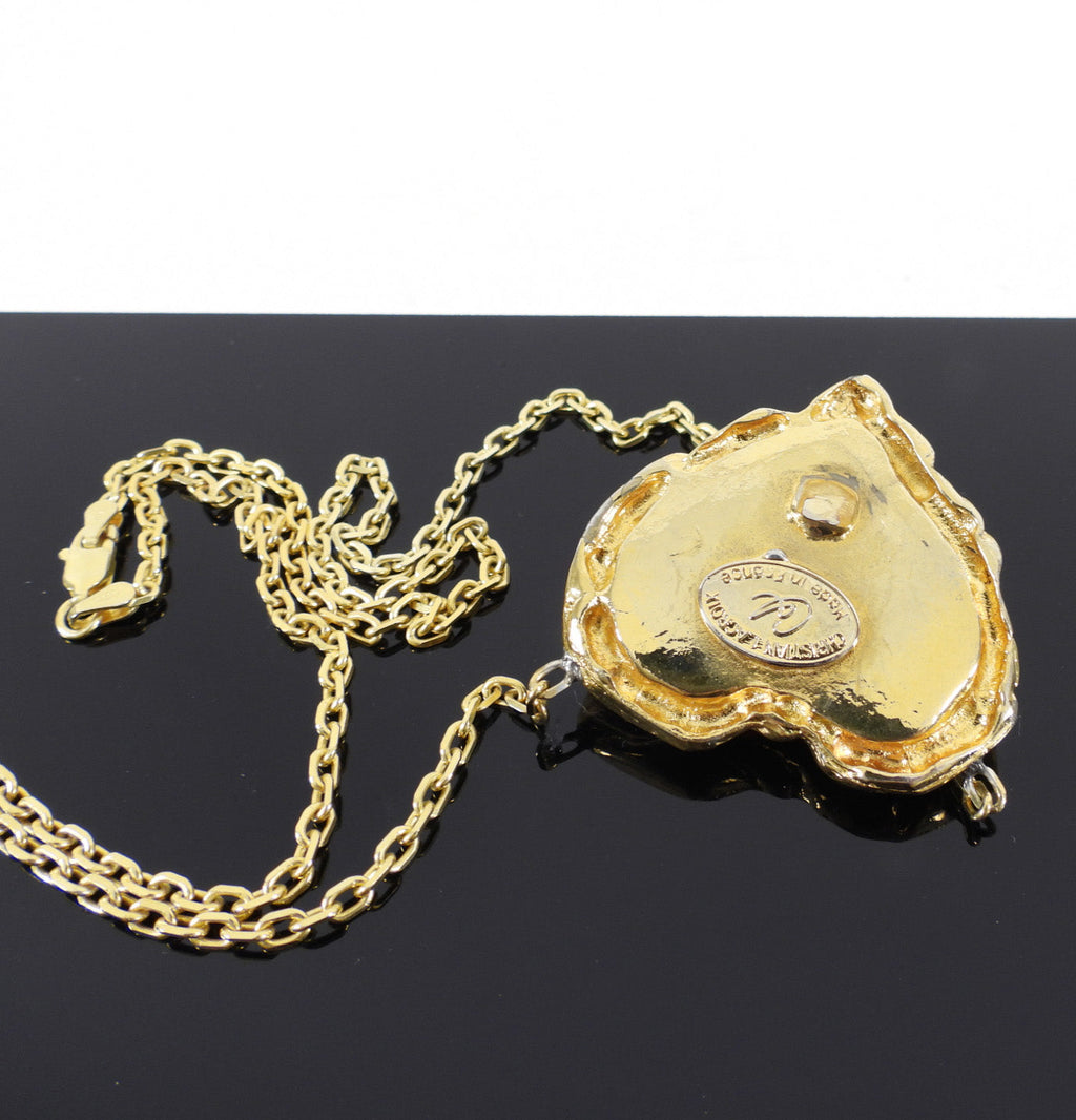 Christian Lacroix Vintage 1990's Resin Heart Necklace