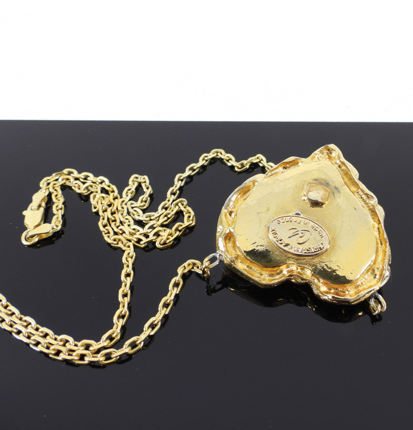 Christian Lacroix Vintage 1990's Resin Heart Necklace