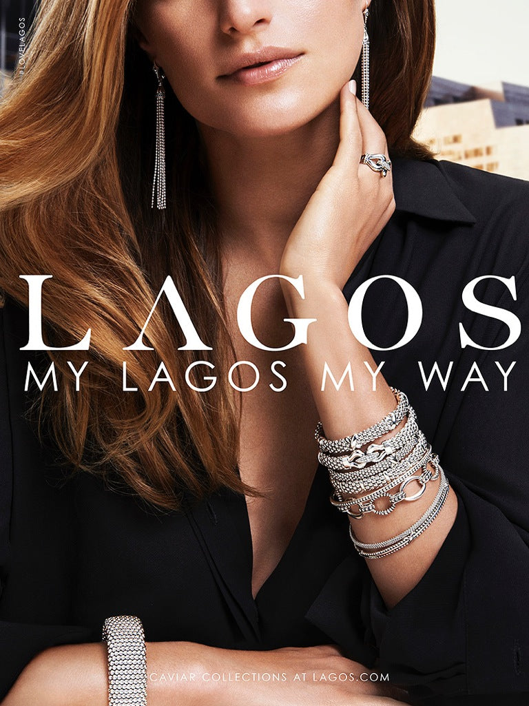 LAGOS STERLING SILVER CAVIAR BEADED LINK BRACELET