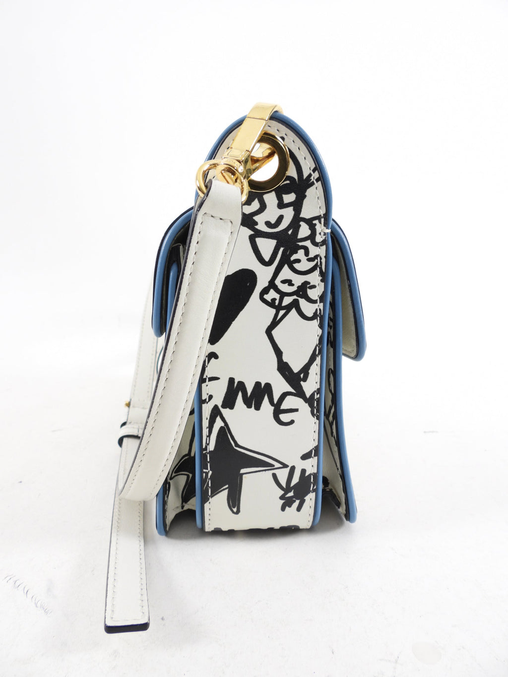 Lanvin Black White Graffiti Print Jiiji Shoulder Bag