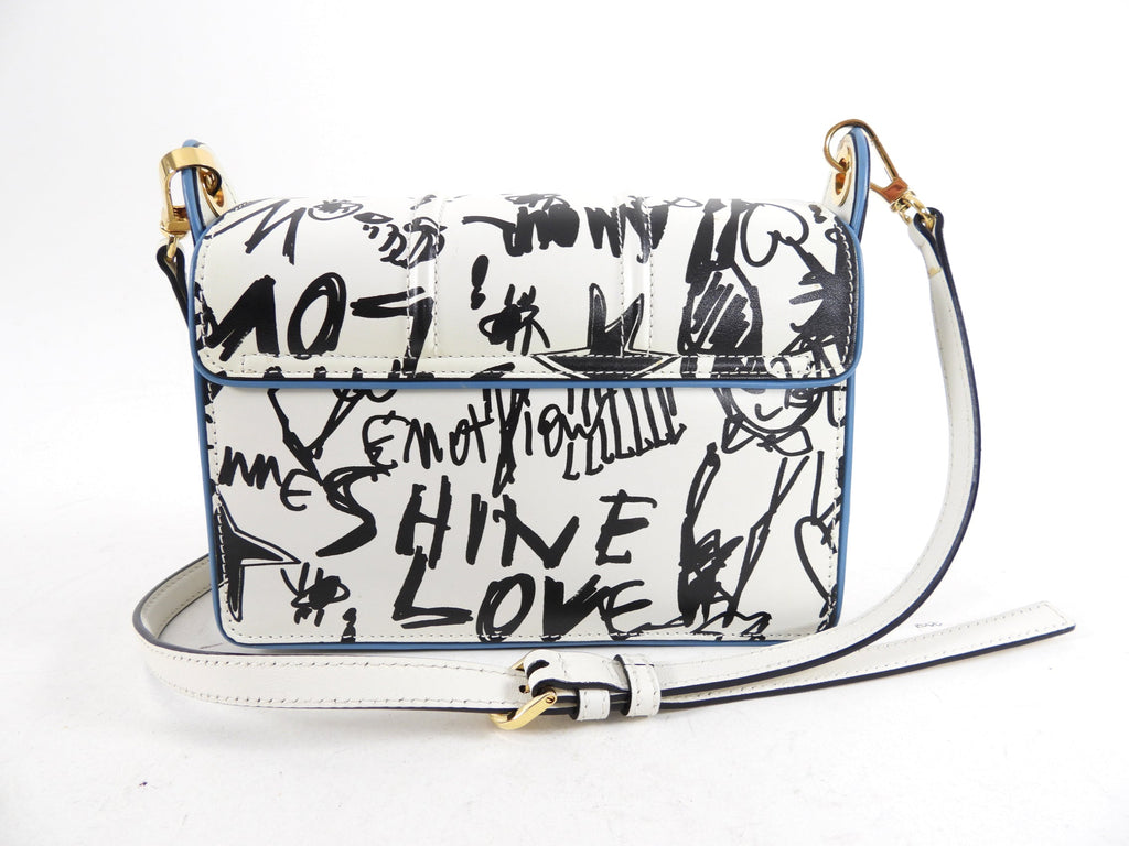 Lanvin Black White Graffiti Print Jiiji Shoulder Bag