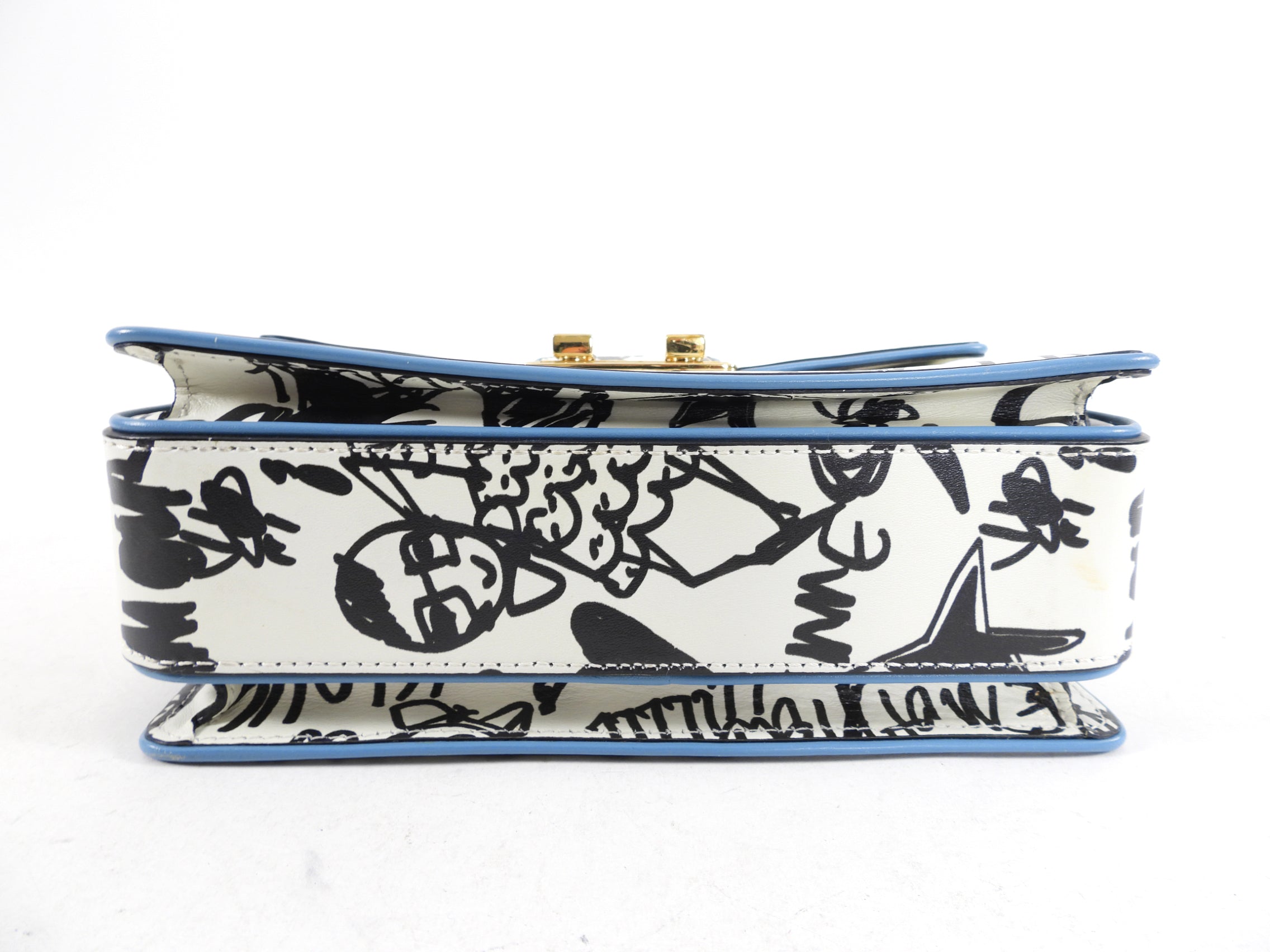 Lanvin Black White Graffiti Print Jiiji Shoulder Bag